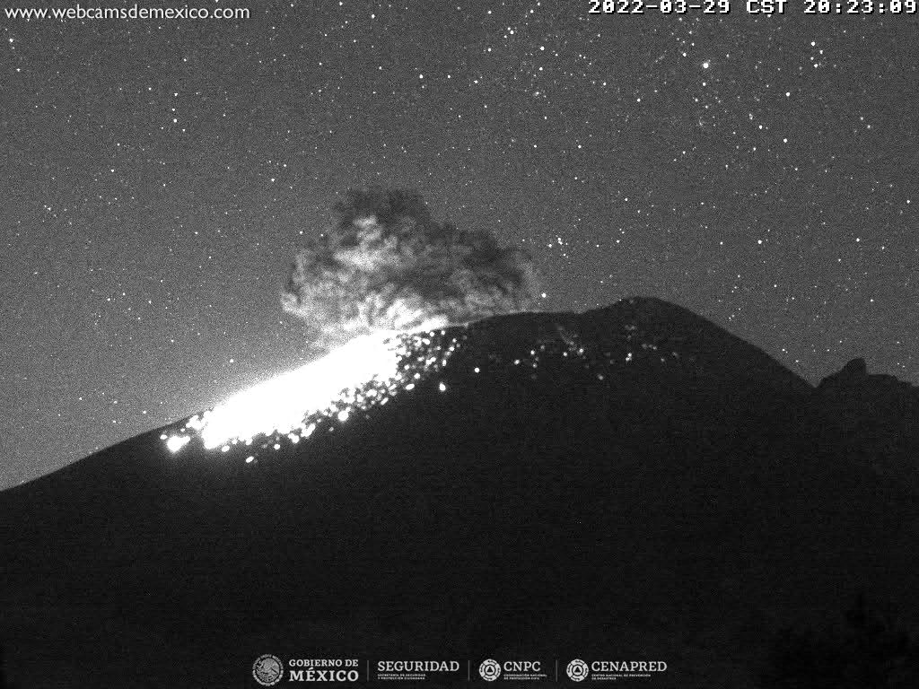 Los sistemas de monitoreo del Popocatépetl detectaron 11 exhalaciones de baja intensidad