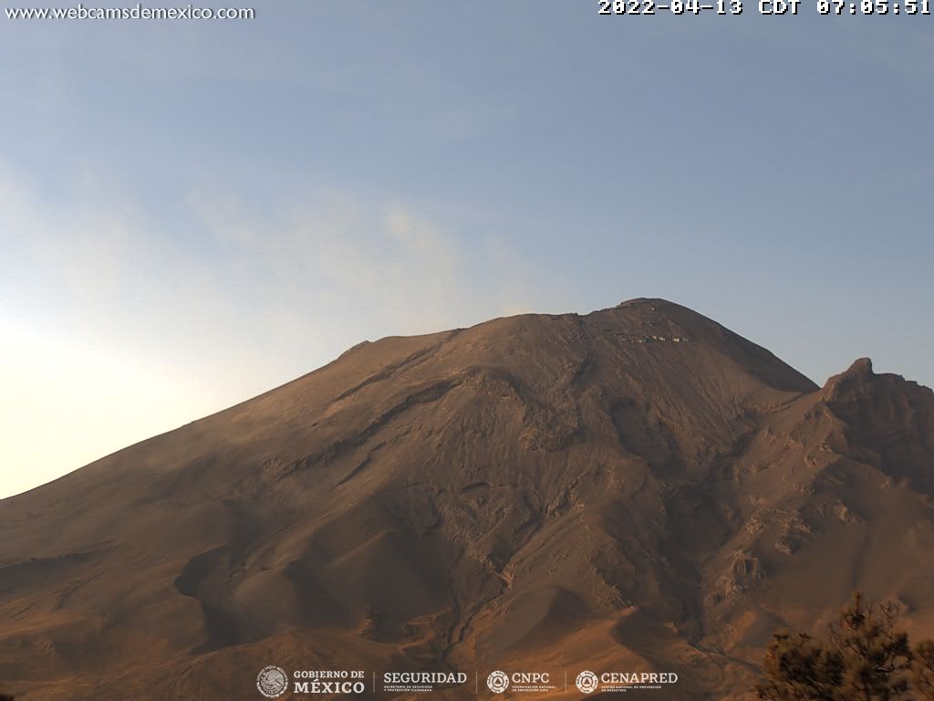 En las últimas 24 se detectaron 10 exhalaciones en el Popocatépetl