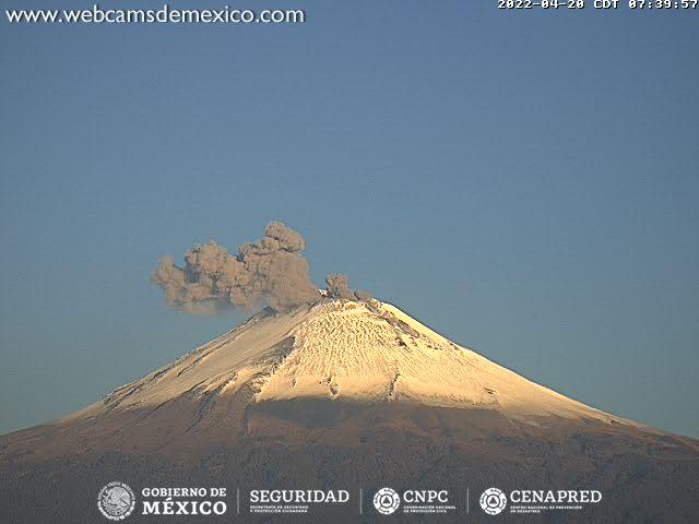 Registra Popocatépetl sismo volcanotectónico con magnitud de 1.1