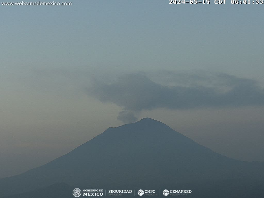 Volván Popocatépetl registra 30 exhalaciones