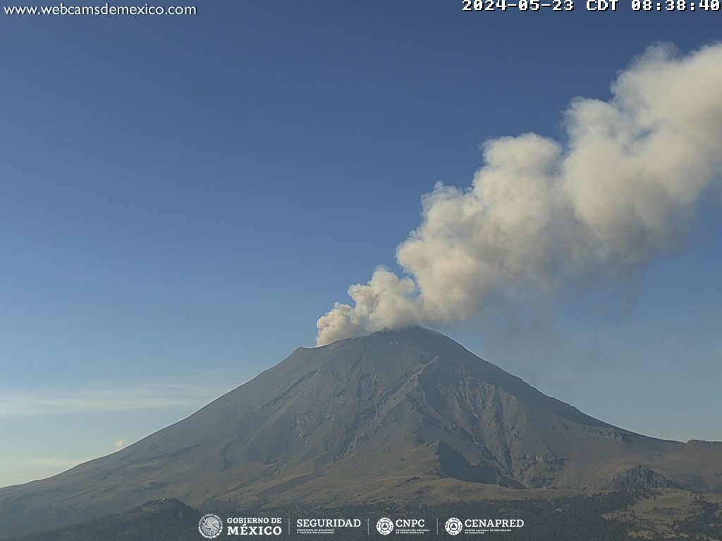 Se detectan nueve exhalaciones en Popocatépetl