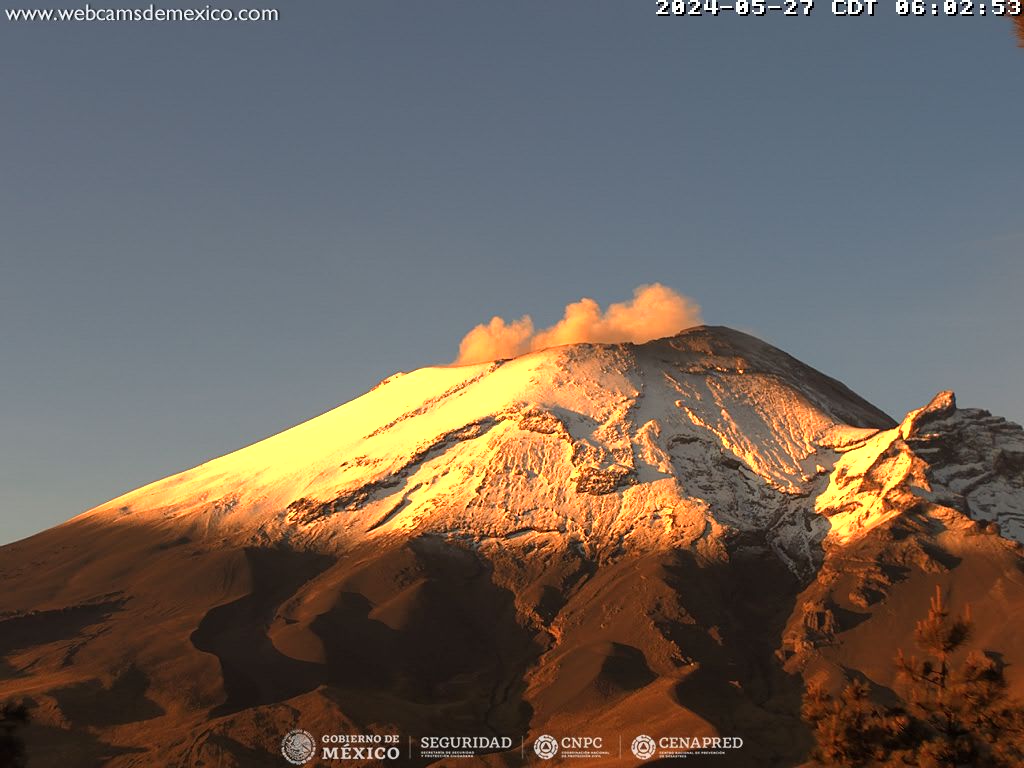 Registra Popocatépetl 22 exhalaciones