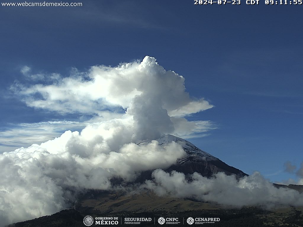 Sistemas de monitoreo del Popocatépetl detectaron 29 exhalaciones