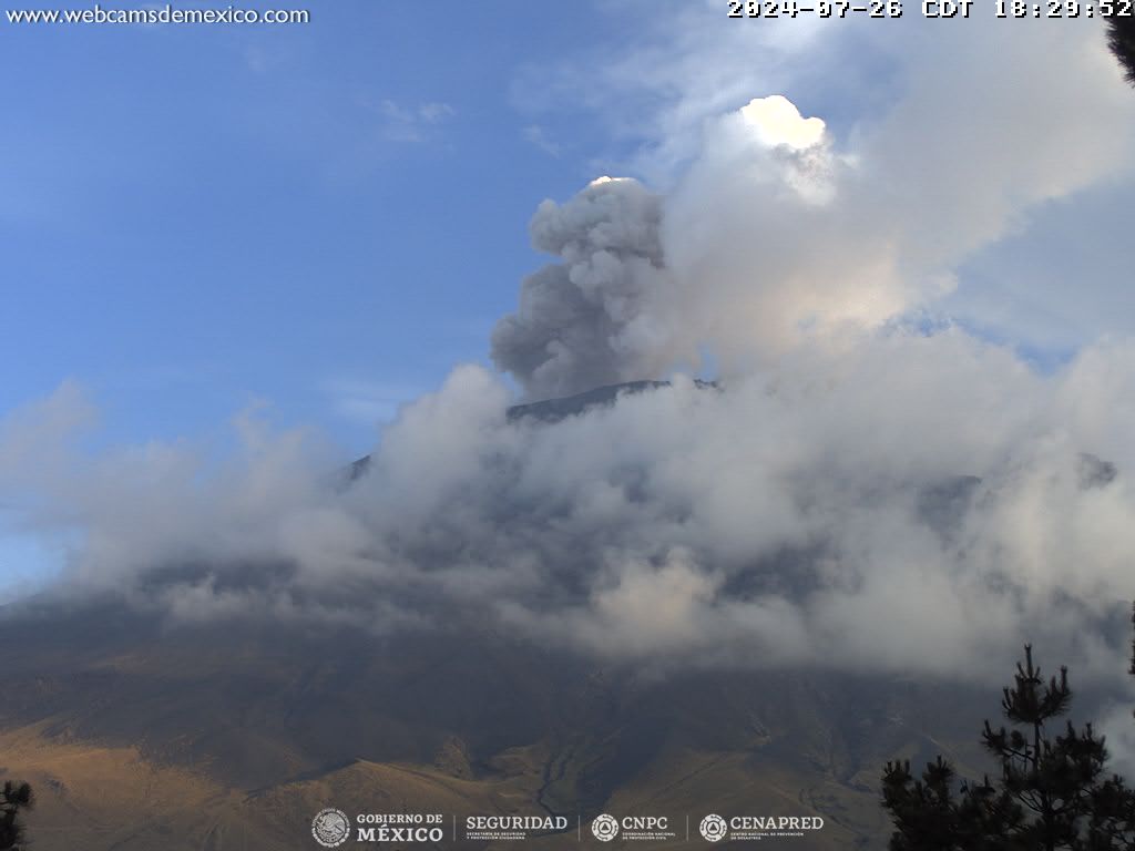 29 minutos de tremor registrados en Popocatépetl