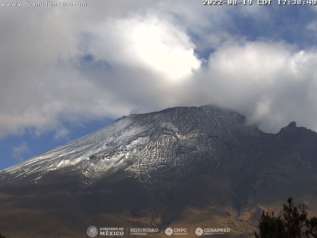 Identifican 42 exhalaciones de baja intensidad en el Popocatépetl