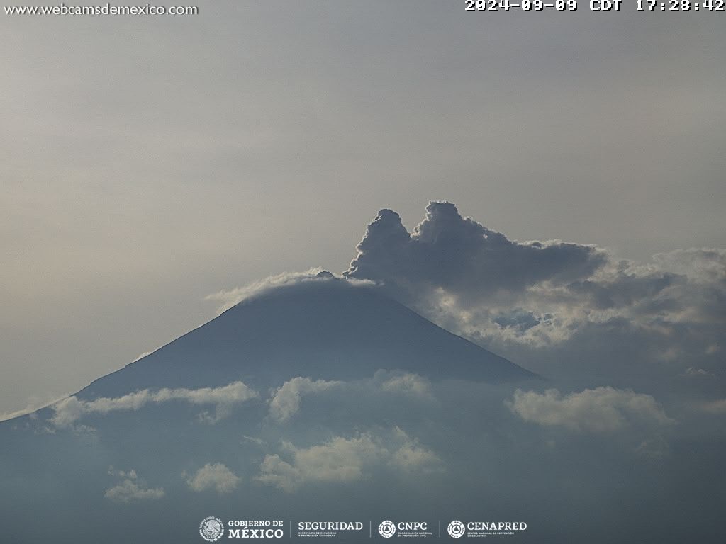 Emite Popocatépetl 31 exhalaciones y 205 minutos de tremor