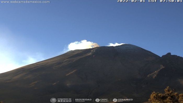 Volcán Popocatépetl inicia febrero con 27 exhalaciones de baja intensidad y un sismo volcanotectónico