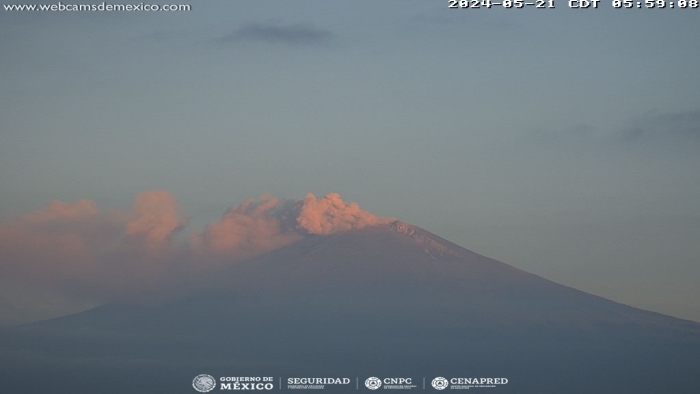 181 minutos de tremor registrados en Popocatépetl