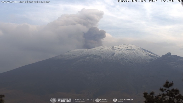 Genera Popocatépetl 91 exhalaciones y 133 minutos de tremor