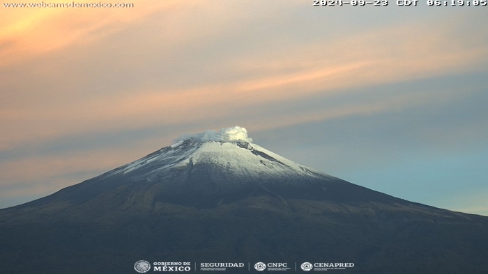 Registra Popocatépetl 26 exhalaciones