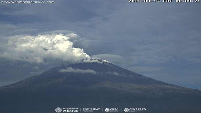 Sistemas de monitoreo del Popocatépetl detectaron 48 exhalaciones