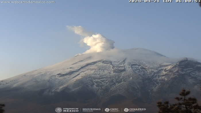 171 minutos de tremor registrados en Popocatépetl