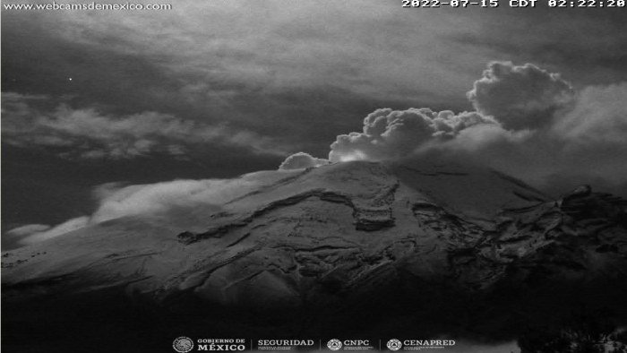 Detectan 24 exhalaciones de Popocatépetl