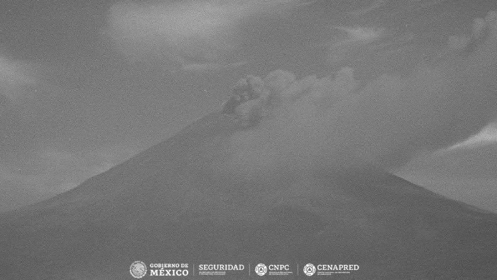 CENAPRED reporta 36 exhalaciones y 442 minutos de tremor del Popocatepetl