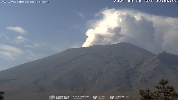 171 minutos de tremor registrados en Popocatépetl