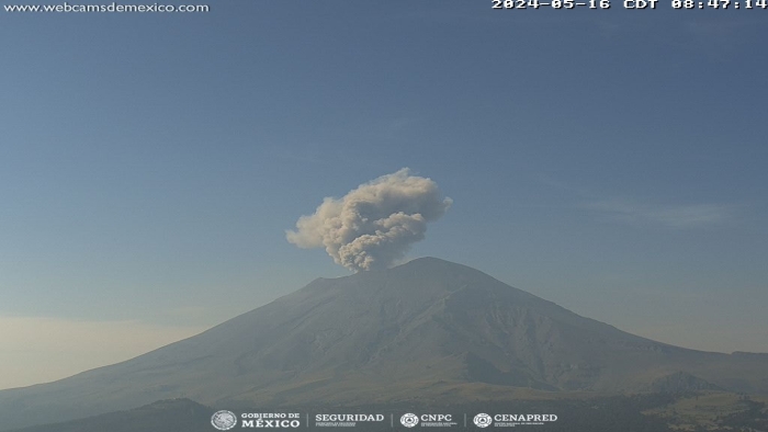 516 minutos de tremor registrados en Popocatépetl