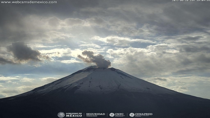 CENAPRED reportó 243 minutos de tremor en el Popocatépetl