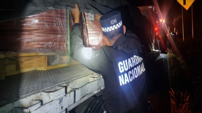 En Nayarit, Guardia Nacional recupera tractocamión cargado con más de 49 toneladas de cobre