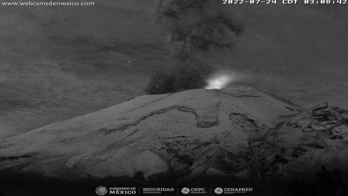 Volcán cierra semana con 37 exhalaciones