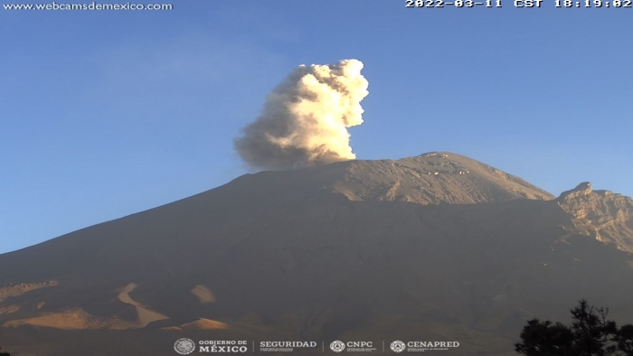 El Popocatépetl registra 18 exhalaciones de baja intensidad