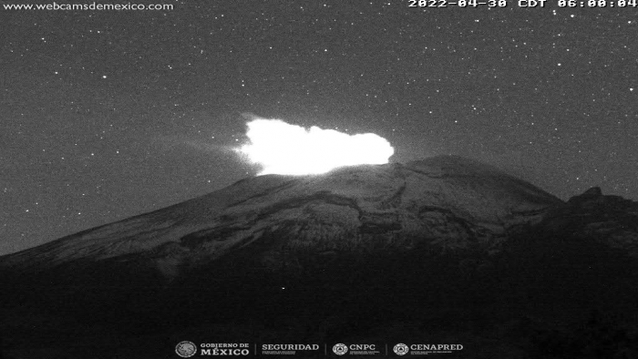 Cierra Popocatépetl abril en amarillo fase 2