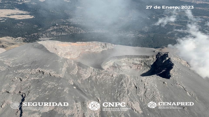 CENAPRED reporta 165 exhalaciones del Popocatépetl