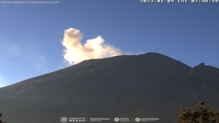 CENAPRED reporta 99 exhalaciones en Popocatépetl