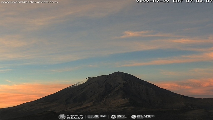 Presenta volcán 31 exhalaciones de baja intensidad