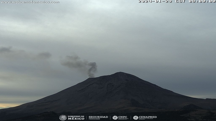 Volcán presenta 1203 minutos de tremor de alta frecuencia y baja amplitud