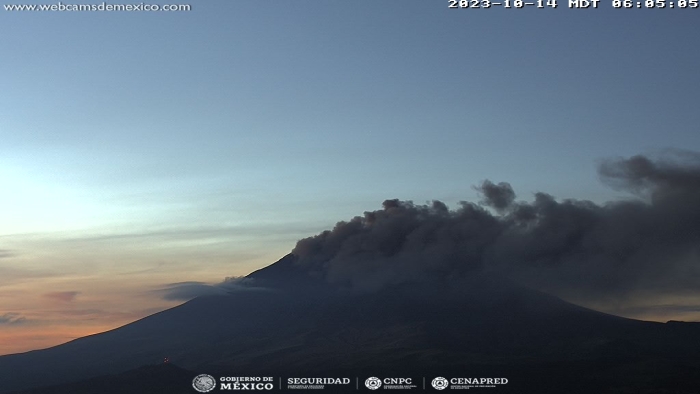 Genera volcán 195 exhalaciones y 482 minutos de tremor