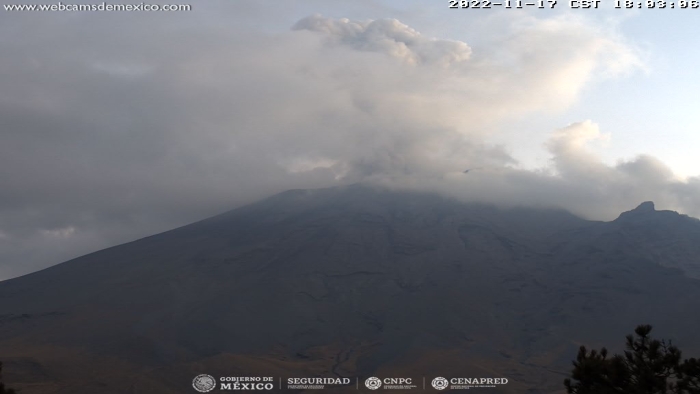 El volcán presenta 30 minutos de tremor tipo armónico