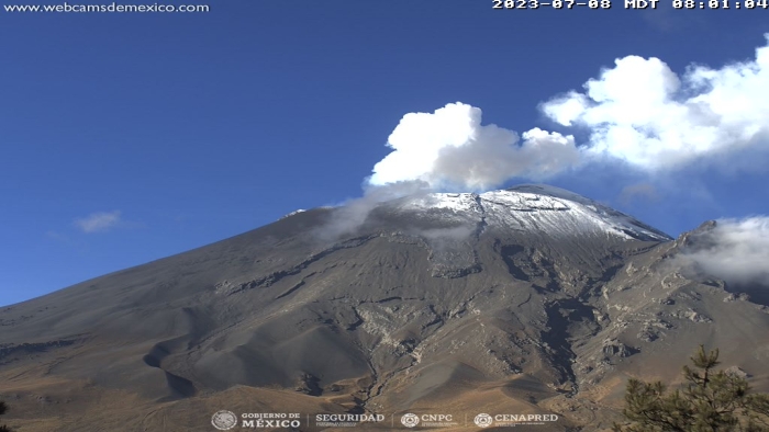 Registra Popocatépetl 47 exhalaciones