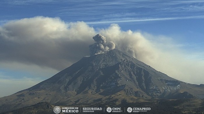 Popocatépetl produce 61 exhalaciones