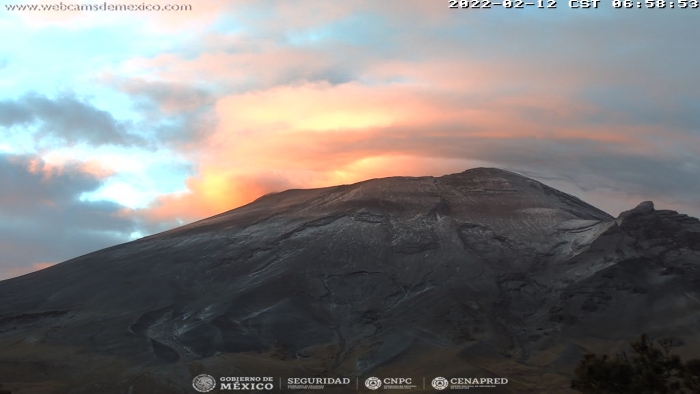 Estado del volcán Popocatépetl es 12 de febrero: registró 14 exhalaciones de baja intensidad