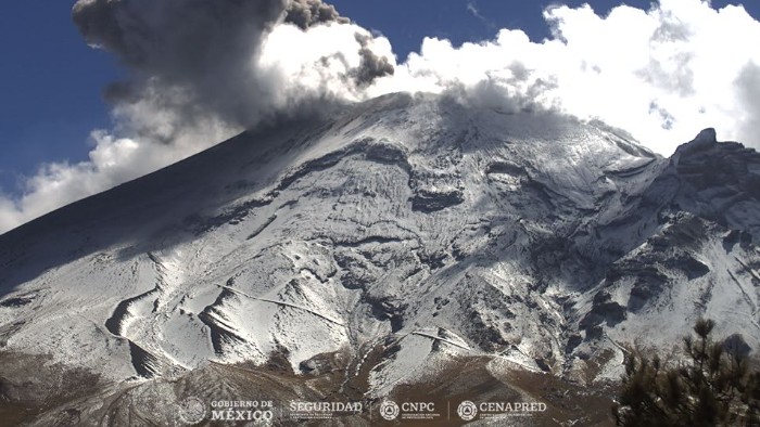 CENAPRED detectó 94 exhalaciones acompañadas de vapor en Popocatépetl