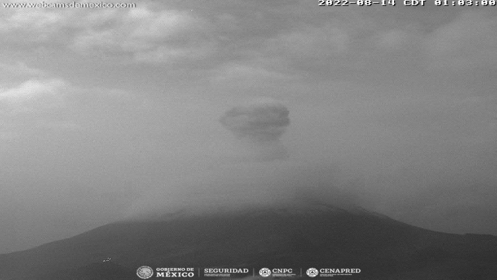 Volcán Popocatépetl emitió 42 exhalaciones de baja intensidad