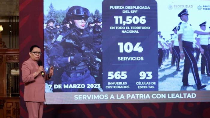 Despliega Servicio de Protección Federal 11,506 elementos en todo el país