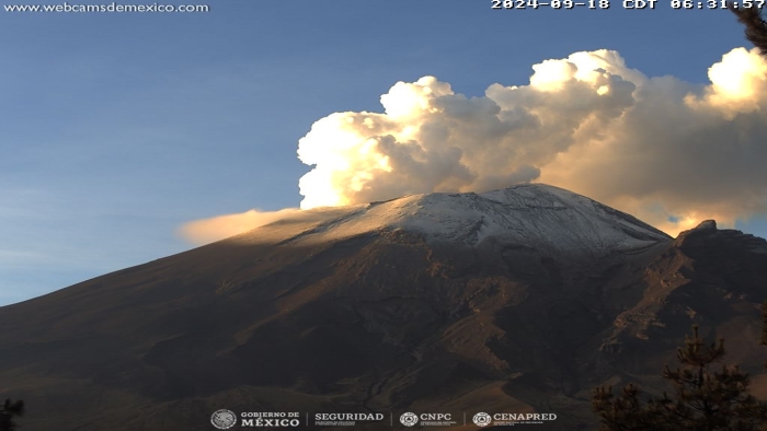 Exhorta CENAPRED a no acercarse al volcán