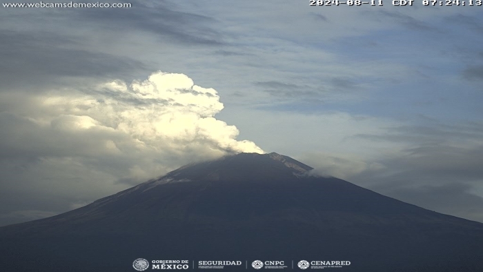 Popocatépetl cierra semana con 96 exhalaciones