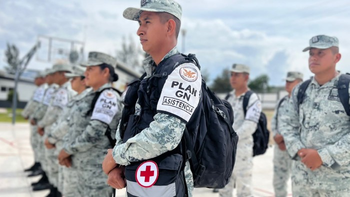 Guardia Nacional aplica Plan GN-A en Guerrero, Oaxaca y Chiapas por paso del huracán Agatha