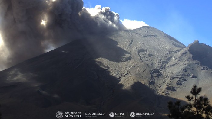 1354 minutos de tremor registrados en Popocatépetl