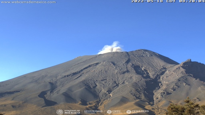 Emite volcán 14 exhalaciones de baja intensidad