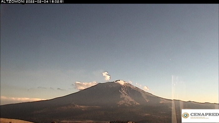 Contabilizan 42 exhalaciones de baja intensidad en el Popocatépetl