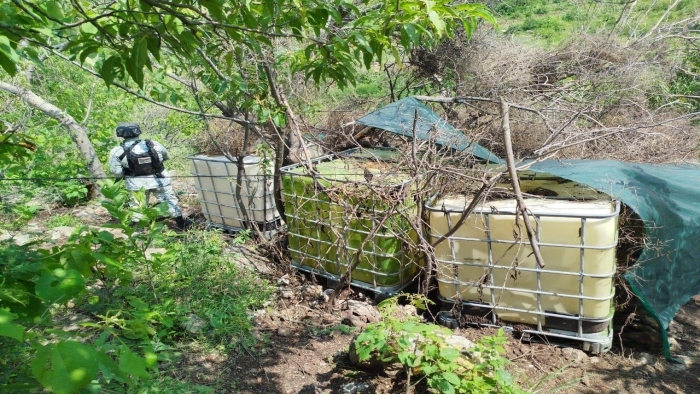 En Guanajuato, Guardia Nacional localiza tres tomas clandestinas y posible centro de distribución de huachicol