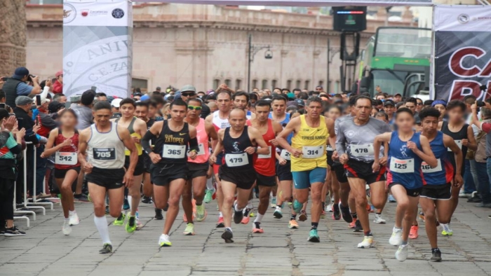Más de tres mil personas asisten a la carrera atlética con motivo del 4/o. Aniversario de la Guardia Nacional en Zacatecas