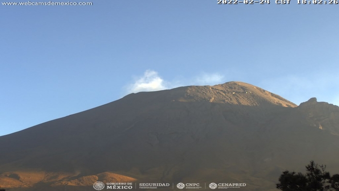 23 exhalaciones de baja intensidad y 408 minutos de tremor de baja amplitud se registran en el Popocatépetl