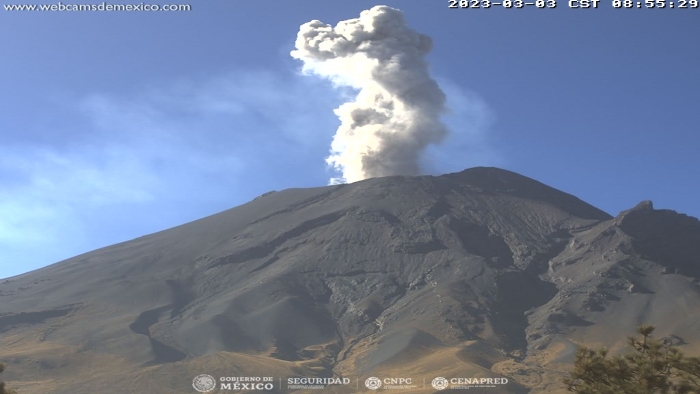 El monitoreo del Volcán Popocatépetl se realiza de forma continua las 24 horas. Cualquier cambio en la actividad será reportado oportunamente.