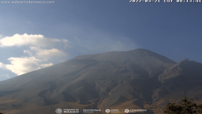 El Popocatépetl registra 26 exhalaciones de baja intensidad