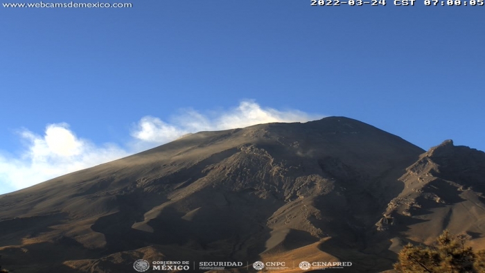 A través del monitoreo de CENAPRED, se detectaron 23 exhalaciones en el Popocatépetl