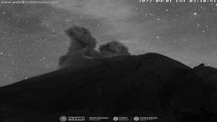 En el volcán Popocatépetl se detectaron 29 exhalaciones en las últimas 24 horas